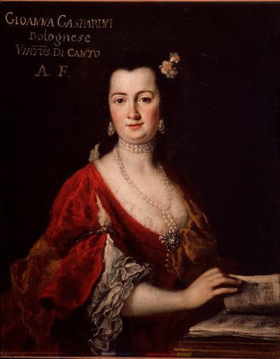 Ritratto di Giovanna Gasparini (1717-?) cantante italiana da Unknown artist