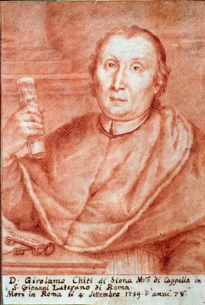 Ritratto di Girolamo Chiti di Siena (1679-1759) maestro di cappella italiano da Unknown artist