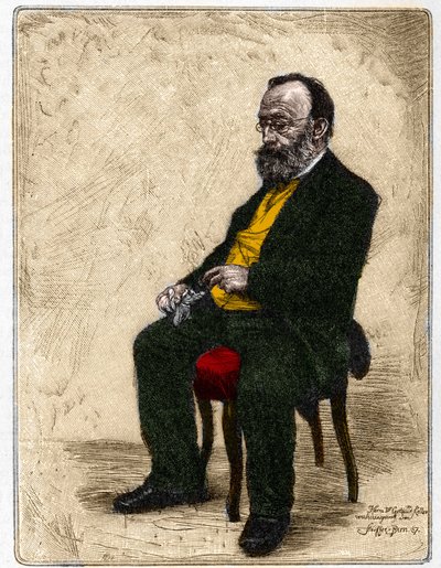 Ritratto di Gottfried Keller (1819-1890), scrittore e poeta svizzero di lingua tedesca. da Unknown artist
