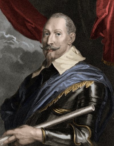 Ritratto di Gustavo Adolfo II (Gustavo Adolfo) (1594-1632), Re di Svezia - incisione - XIX secolo da Unknown artist