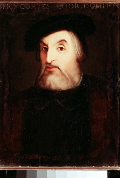 Ritratto di Hernan Cortes, conquistador spagnolo del Messico da Unknown artist