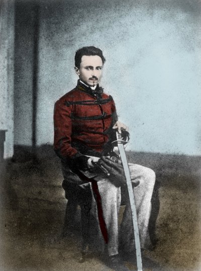 Ritratto di Ippolito Nievo (1831-61) scrittore e patriota italiano. da Unknown artist