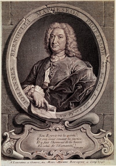 Ritratto di Jean Bernoulli, matematico e fisico svizzero da Unknown artist