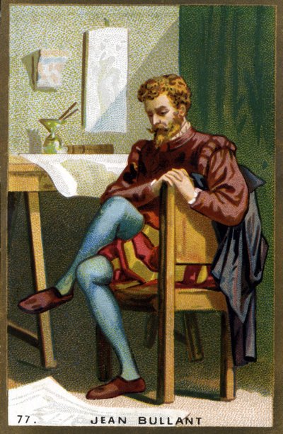 Ritratto di Jean Bullant (1520 - 1578) architetto, designer e teorico francese. Cromolitografia del XIX secolo da Unknown artist