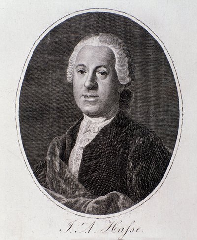 Ritratto di Johann Adolf Hasse (incisione) da Unknown artist