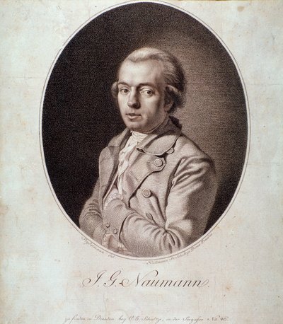 Ritratto di Johann Gottlieb Naumann (incisione) da Unknown artist