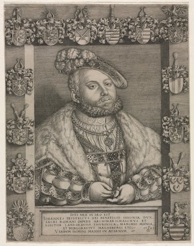Ritratto di Giovanni Federico I, "Il Magnanimo," Elettore di Sassonia da Unknown artist