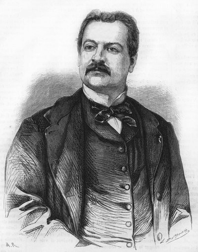 Ritratto di Lambert Thiboust. Autore drammatico. 1826-1867. da Unknown artist