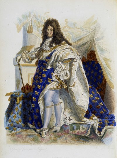 Ritratto di Luigi XIV (1638-1715) - in "Le Plutarque francais", di Mennechet da Unknown artist