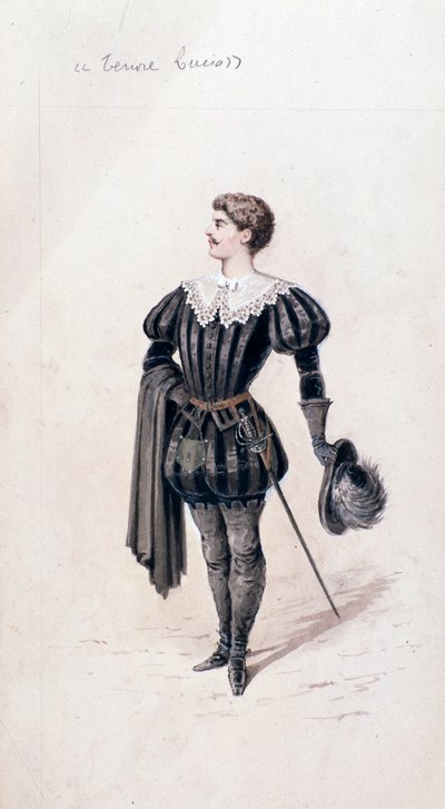 Ritratto di Lucio, tenore in Lucia di Lammermoor, opera di Gaetano Donizetti da Unknown artist