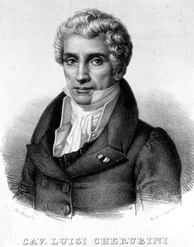 Ritratto di Luigi Cherubini (1760-1842), compositore italiano da Unknown artist