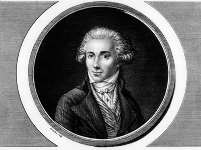 Ritratto di Marguerite Elie Guadet, politico francese (1758-1794). Incisione in "Collezione completa di dipinti storici della rivoluzione francese, in tre volumi." 1804 da Unknown artist