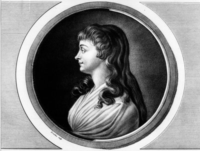Ritratto di Marie-Jeanne Phelippon, moglie di Roland de La Platiere detta "Madame Roland" (1754-1793). Incisione in "Collezione completa di dipinti storici della rivoluzione francese, in tre volumi." 1804 da Unknown artist