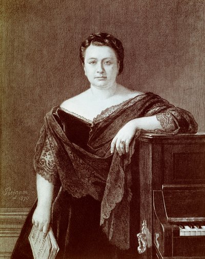 Ritratto di Marietta Alboni (1826-1894), cantante contralto italiana (incisione del XIX secolo) da Unknown artist