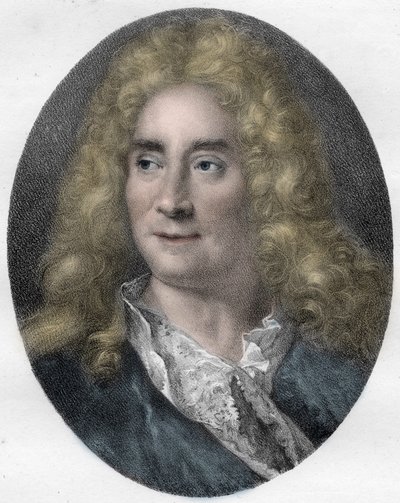 Ritratto di Michel Boyron (Michel Baron), attore e drammaturgo inglese (1653-1729) - incisione da Unknown artist