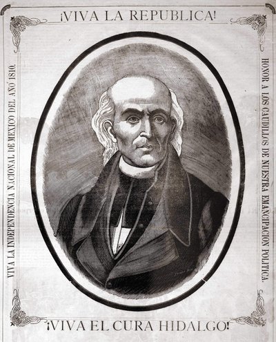 Ritratto di Miguel Hidalgo y Costilla, sacerdote messicano (nel 1810 proclamò l