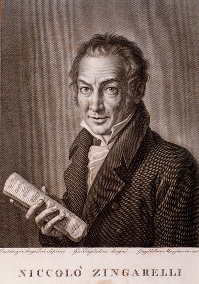 Ritratto di Nicola Antonio Zingarelli (incisione) da Unknown artist