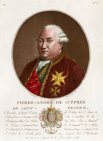 Ritratto di Pierre Andre de Suffren de Saint Tropez da Unknown artist