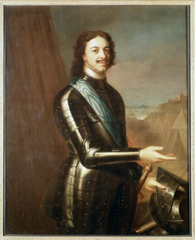 Ritratto di Pietro il Grande in armatura da Unknown artist