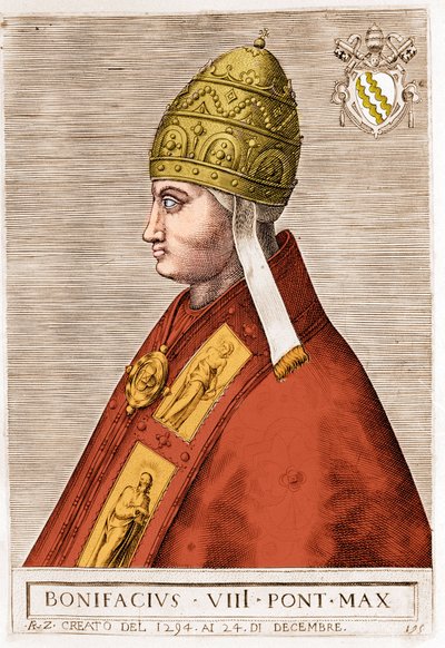 Ritratto di Papa Bonifacio VIII (Benedetto Caetani detto Bonifacio VIII) da Unknown artist