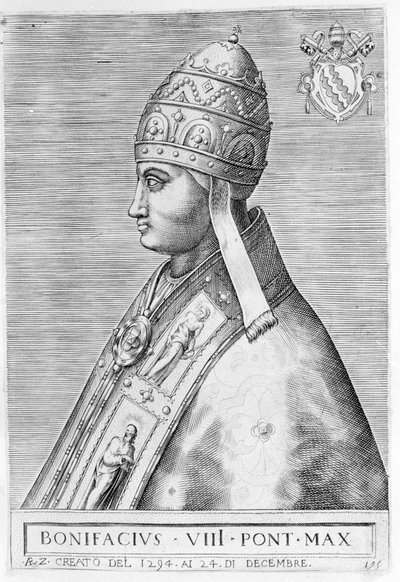 Ritratto di Papa Bonifacio VIII (Benedetto Caetani detto Bonifacio VIII) da Unknown artist