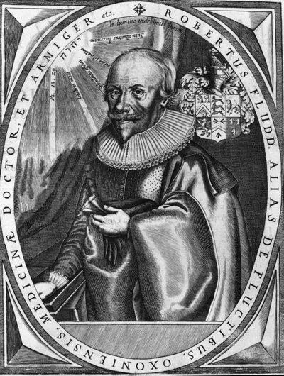Ritratto di Robert Fludd (1574-1637) medico e umanista inglese. Incisione del XVIII secolo. da Unknown artist