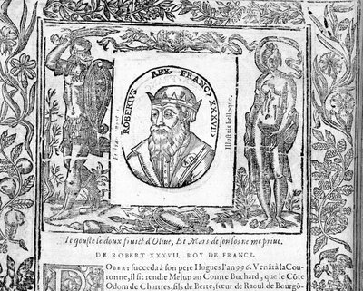 Ritratto di Roberto il Pio, Re di Francia dal 996 al 1031 da Unknown artist