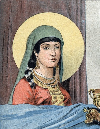 Ritratto di Santa Clotilde, Regina dei Franchi (v. 475-545), moglie di Clodoveo I da Unknown artist