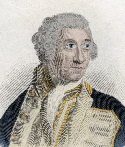 Ritratto di Sir Charles Saunders (ca. 1715-1775), ammiraglio inglese nella Royal Navy britannica e Primo Lord dell