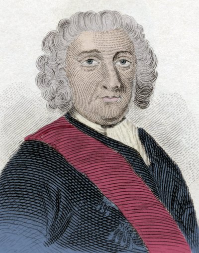 Ritratto di Sir Peter Warren (1703-1752), ammiraglio inglese. da Unknown artist