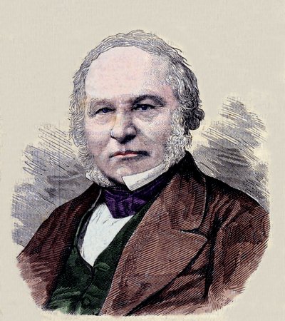 Ritratto di Sir Rowland Hill (1795-1879) inventore del francobollo da Unknown artist