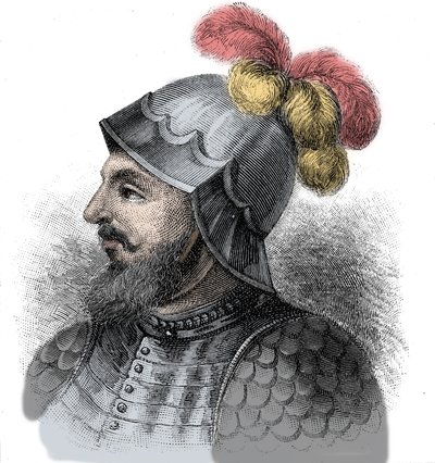 Ritratto di Vasco Nunez de Balboa, conquistador spagnolo (1475-1517) - Incisione XIX secolo da Unknown artist