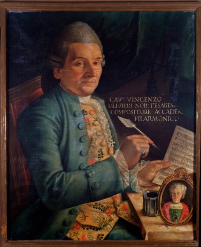 Ritratto di Vincenzo Olivieri, compositore italiano da Unknown artist