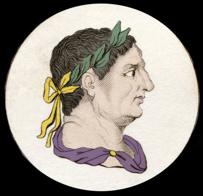 Ritratto di Vitellio (15-69), imperatore romano (incisione del XIX secolo) da Unknown artist