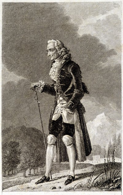 Ritratto di Voltaire (1694 - 1778), scrittore e filosofo francese, anziano. da Unknown artist