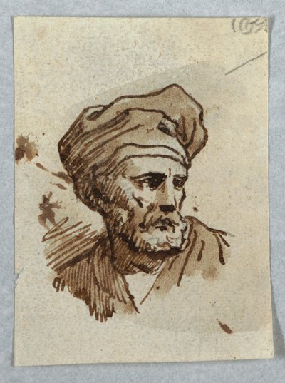 Ritratto di un uomo con cappello da Unknown artist