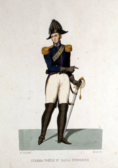 Ritratto di un membro della guardia nobile dello Stato Vaticano da Unknown artist