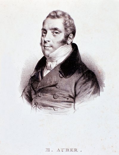 Ritratto del compositore inglese Daniel Francois Esprit Auber (1782-1871). Incisione. 19° secolo. Milano, biblioteca del conservatorio da Unknown artist