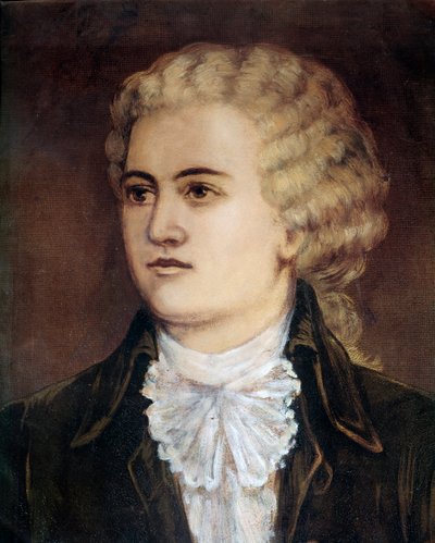 Ritratto del compositore austriaco Wolfgang Amadeus Mozart (1756-1791) al tempo del suo soggiorno a Praga nel 1786 da Unknown artist