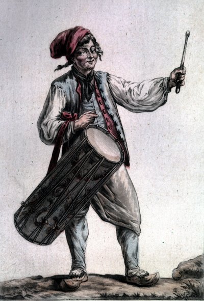 Ritratto del tenore francese Antoine Trial (1736 - 1795) nel ruolo di Père la Joie in "I Mietitori" di André Modeste Grétry, Parigi 1787 da Unknown artist