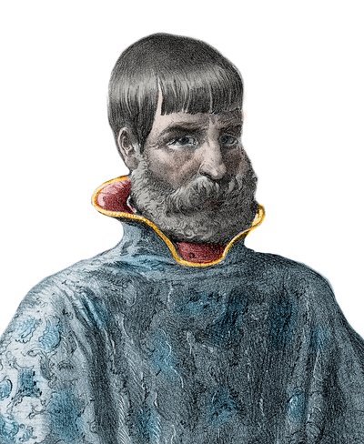Ritratto del conquistador spagnolo Juan Ponce de Leon (1460-1521), esploratore della Florida - Ritratto di Juan Ponce de Leon - esploratore spagnolo da Unknown artist