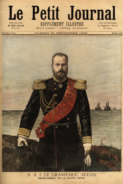 Ritratto del grande ammiraglio della flotta russa, Granduca Alexandrovich Romanov (1850-1908) da Unknown artist