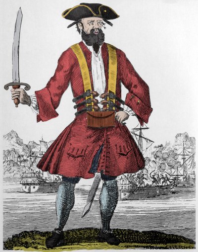 Ritratto del pirata Edward Teach detto Barbanera da Unknown artist
