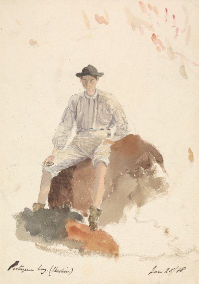 Ragazzo Portoghese (Madeira) 25 Gennaio 1868 da Unknown artist
