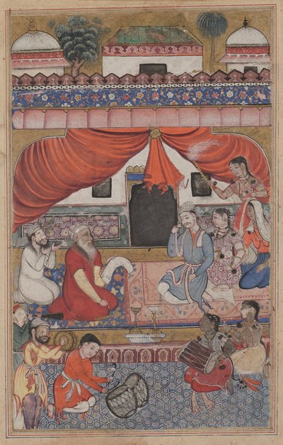 Preparativi per il matrimonio di Mahmuda con il giovane visir, da un Tuti-nama (Storie di un pappagallo): Trentatreesima notte da Unknown artist