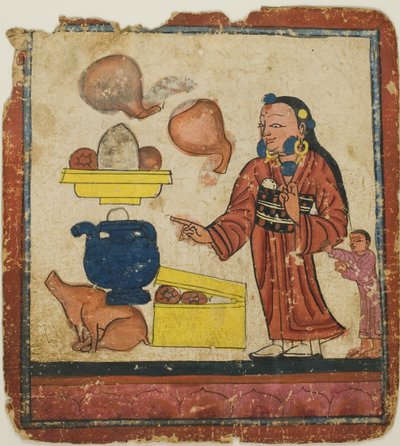 Presentazione delle offerte, da un set di carte iniziatiche (Tsakali) da Unknown artist
