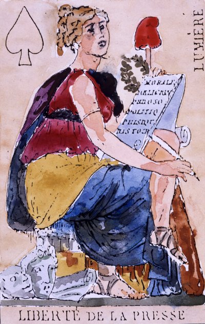 Libertà di stampa - Carta da gioco rivoluzionaria da Unknown artist