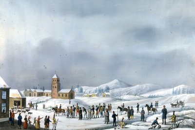 Prigionieri della campagna di Russia in trasferimento da Nerva a Novgorod, marzo 1814. Roma, Museo Napoleonico da Unknown artist