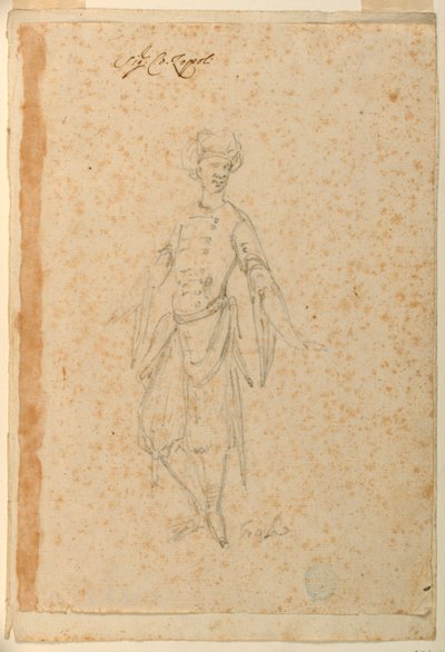 Progetto per un costume da balletto di un giullare orientale da Unknown artist