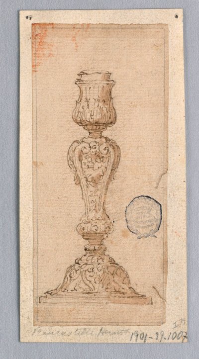 Progetto per un candelabro da Unknown artist